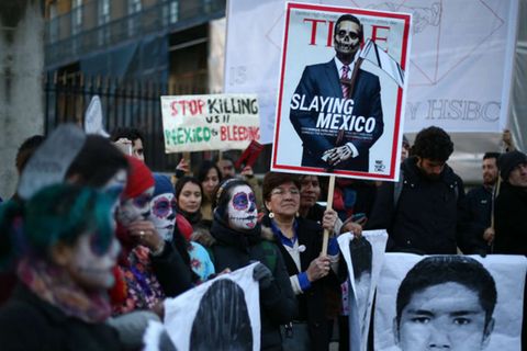 Protest gegen Korruption und Menschenrechtsverletzungen in Mexiko