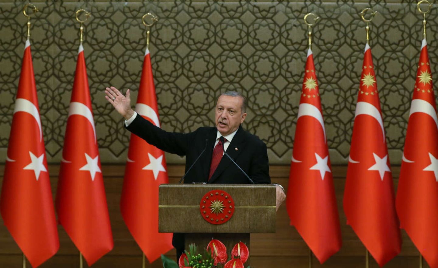Der türkische Präsident Recep Tayyip Erdogan bei der Amtseinführung