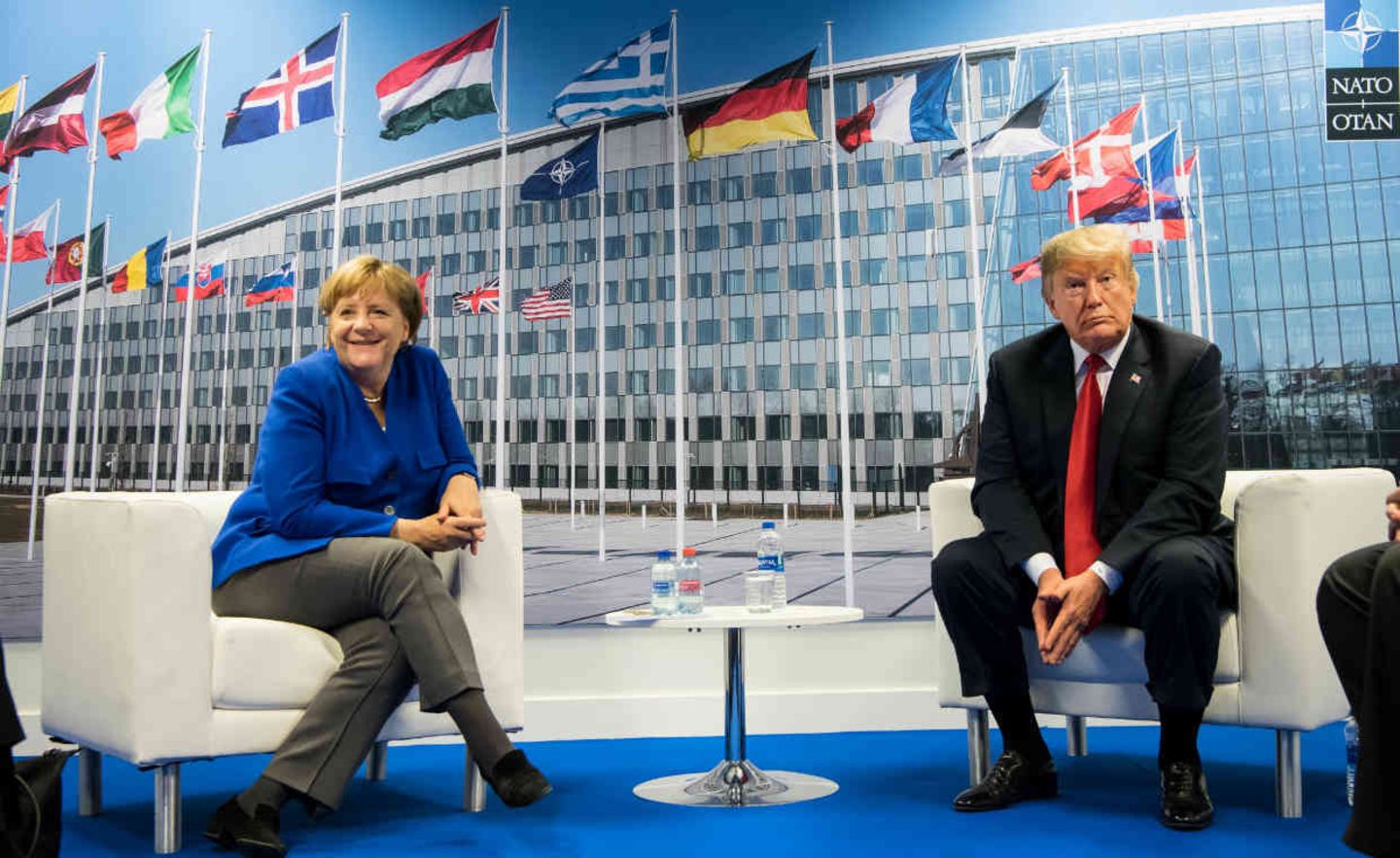 Bundeskanzlerin Angela Merkel mit US-Präsident Donald Trump
