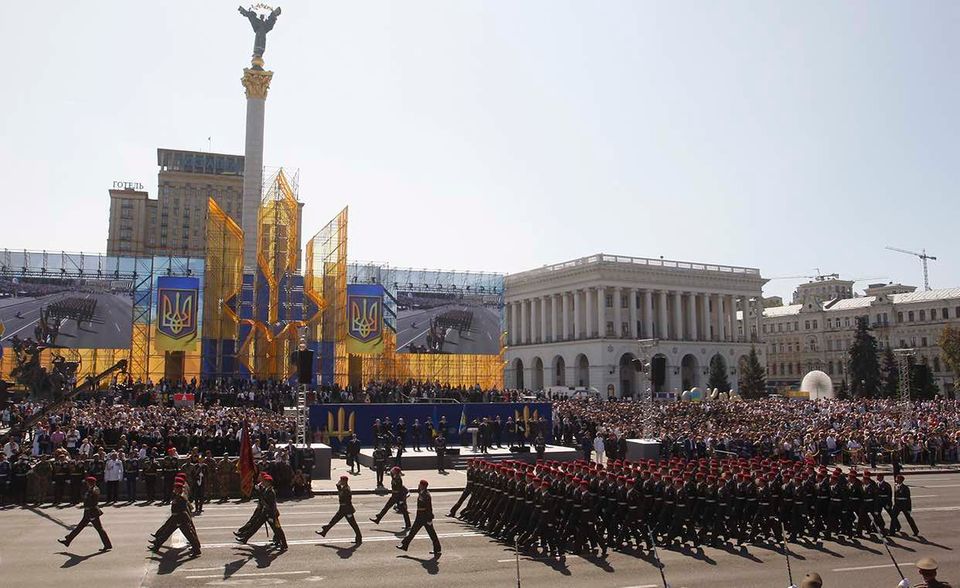 Unabhängigkeitstag in der Ukraine. In Kiew stellt die Regierung bei einer Militärparade traditionell ihre modernsten Rüstungseinkäufe zur Schau.