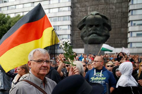 Nach dem gewaltsamen Tod eines Deutschen kam es in Chemnitz zu Protesten gegen die Flüchtlingspolitik der Bundesregierung