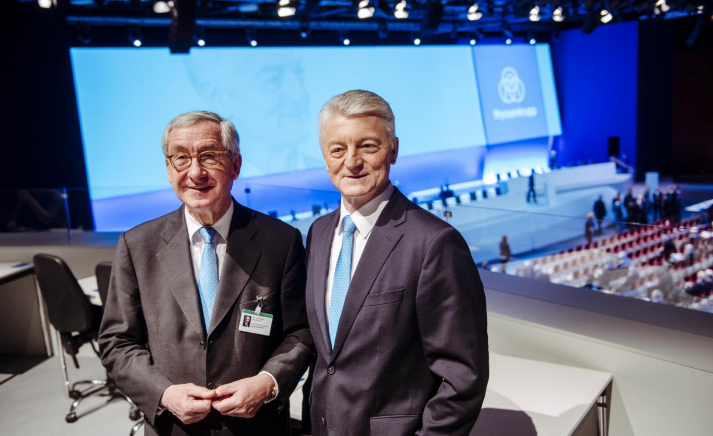 Bei der Hauptversammlung im Januar 2018 stellten sich Ulrich Lehner und Heinrich Hiesinger noch gemeinsam den Fotografen. Beide sind zurückgetreten