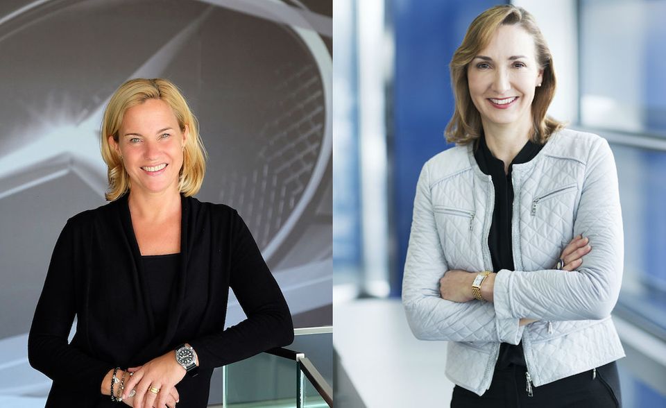Daimler: Britta Seeger und Renata Jungo Brüngger bilden das weibliche Duo im Vorstand von Daimler. Mit im Gremium: Sechs männliche Kollegen.