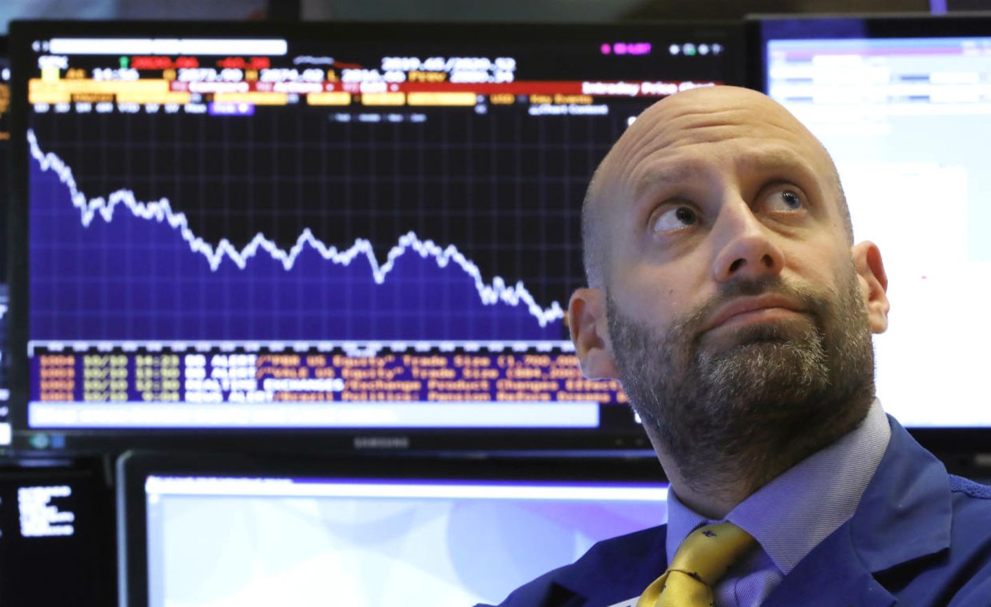 Lange Gesichter: Mit den Kursen an der Wall Street ging es abwärts