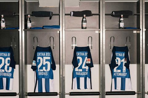 Hertha-Kabine im Olympiastadion: Der Club hat sich sportlich und wirtschaftlich erholt