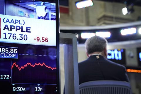 Unter Druck: Die Apple-Aktie stand im November auf der Verkaufslisten der Investoren