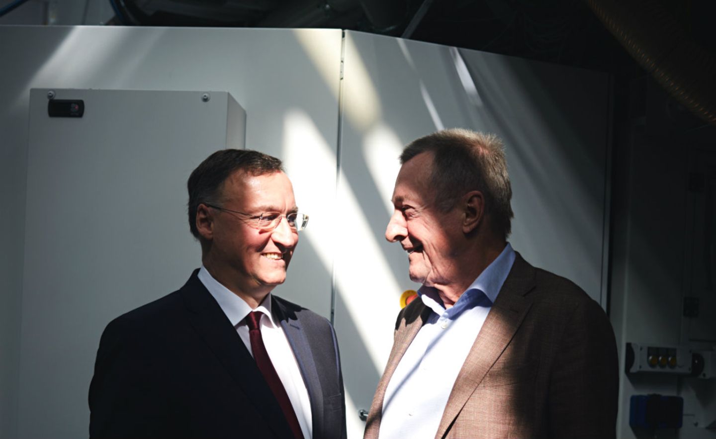 Firmeninhaber Alexander Hinterkopf (l.) und sein Finanzpartner Michael Rogowski (r.)