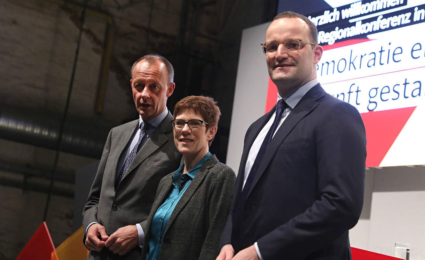 Die drei aussichtsreichsten Kandidaten für den CDU-Vorsitz: Friedrich Merz, Annegret Kramp-Karrenbauer und Jens Spahn (v.l.n.r.)