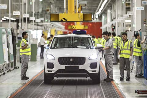 Autoproduktion bei Jaguar in China