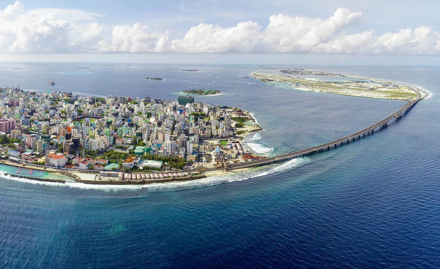 Megaprojekt: Die China-Malediven-Freundschaftsbrücke ist das Flaggschiff von Chinas Kreditoffensive in dem Inselstaat