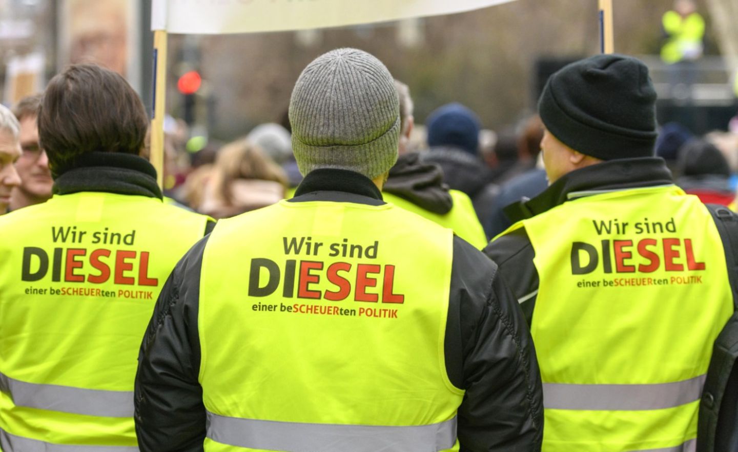 Demonstration gegen das Dieselfahrverbot in Stuttgart