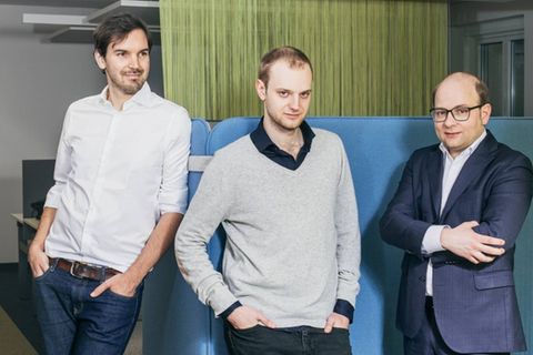 Die Celonis-Gründer Martin Klenk, Alexander Rinke und Bastian Nominacher (v. l.)