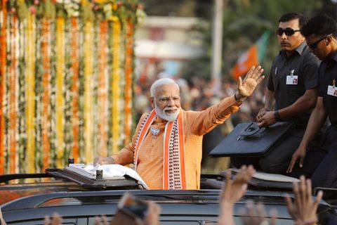 Premierminister Narendra Modi macht sich Hoffnungen auf eine zweite Amtszeit