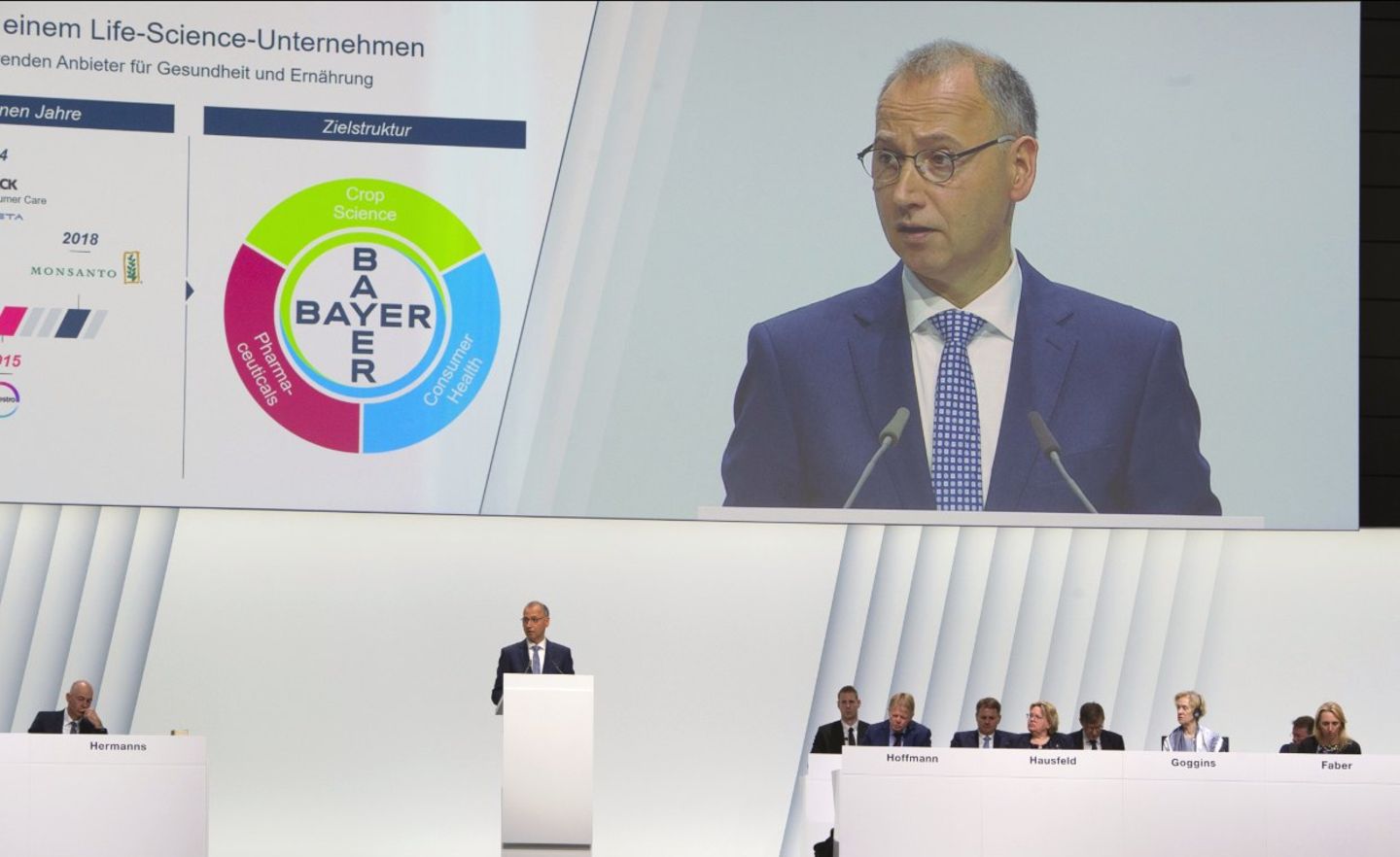 Auf der Hauptversammlung schlug Bayer-Chef Werner Baumann der geballte Unmut der Investoren entgegen