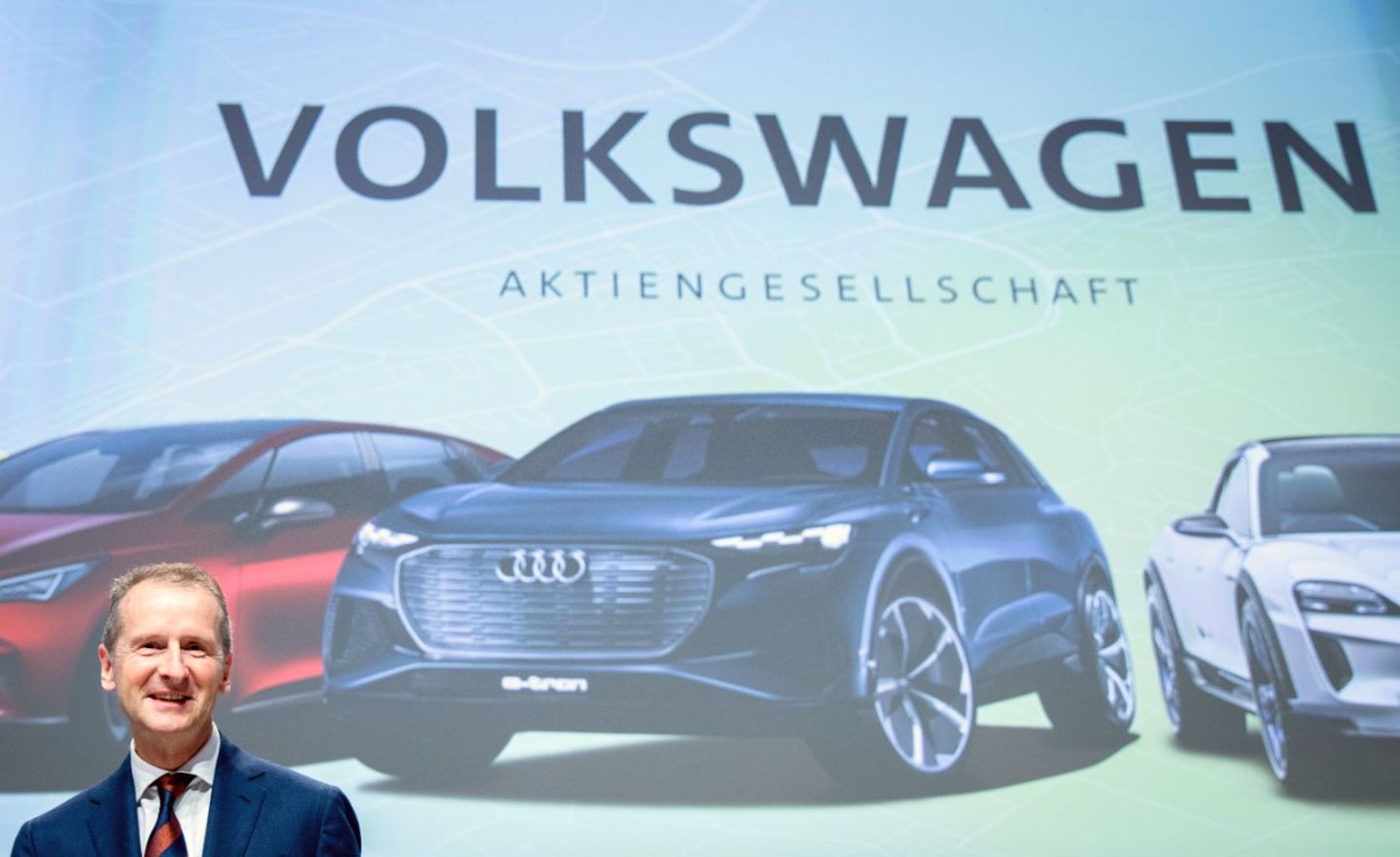 VW-Chef Herbert Diess auf der Hauptversammlung des Konzerns