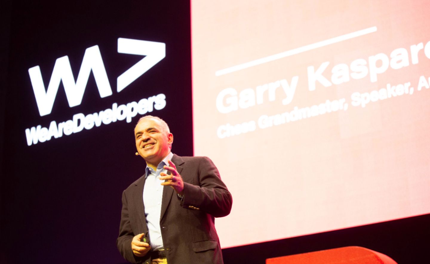 Garry Kasparov auf der We are Developers-Konferenz in Berlin 2019.