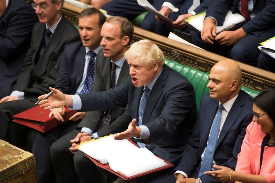 Erregte Brexit-Debatte: Premierminister Boris Johnson im Parlament