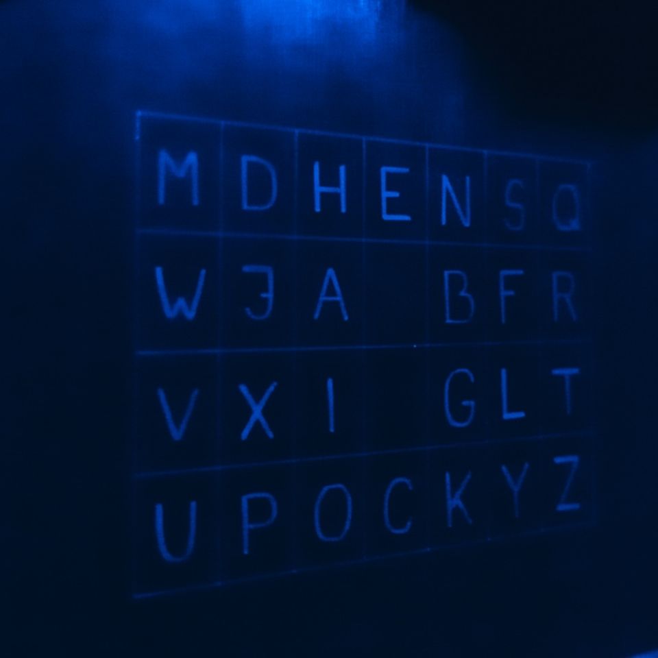 Was diese Buchstaben in einem der Hamburger Escape-Rooms zu bedeuten haben, müssen die Spieler schon selbst herausfinden