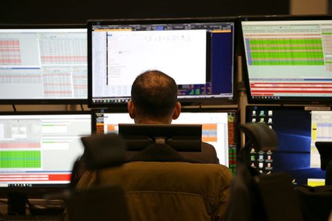Händler an der Frankfurter Börse