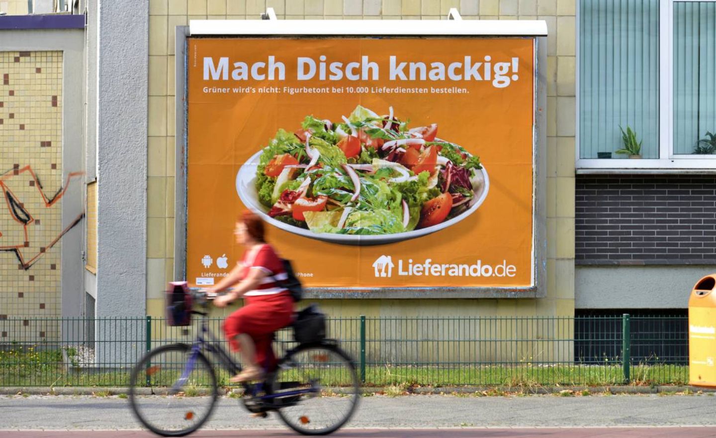 Lieferando-Werbung in Berlin
