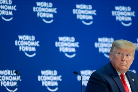 US-Präsident Donald Trump auf dem Weltwirtschaftsforum 2020 in Davos
