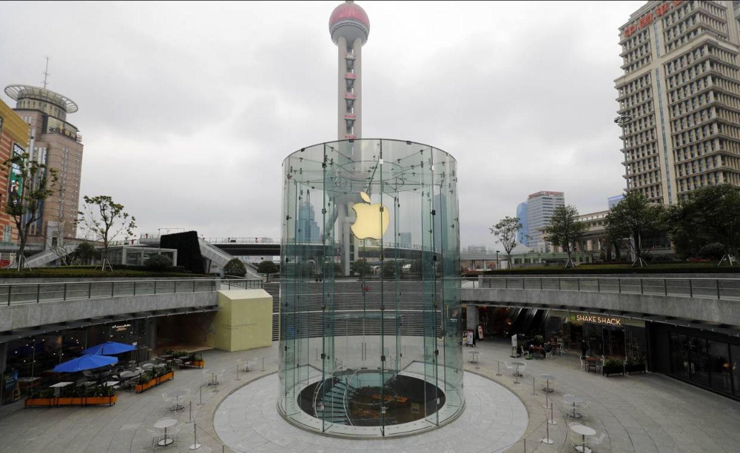 Der Apple-Store in Schanghai ist wegen der Epidemie vorerst geschlossen