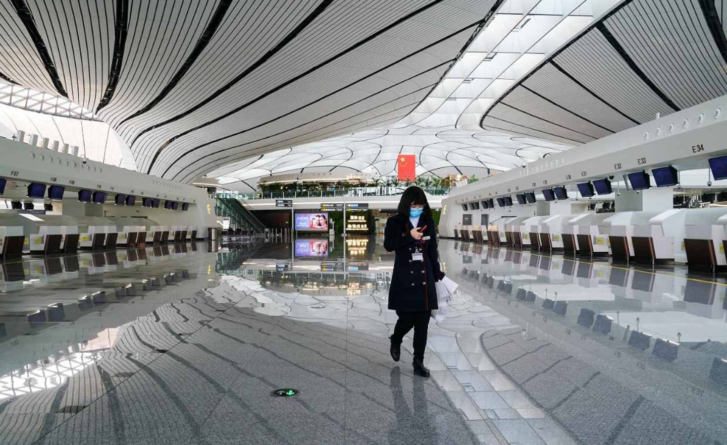 Kaum Betrieb am Flughafen in Peking: Die wirtschaftlichen Folgen des Corona-Ausbruchs werden hier sichtbar