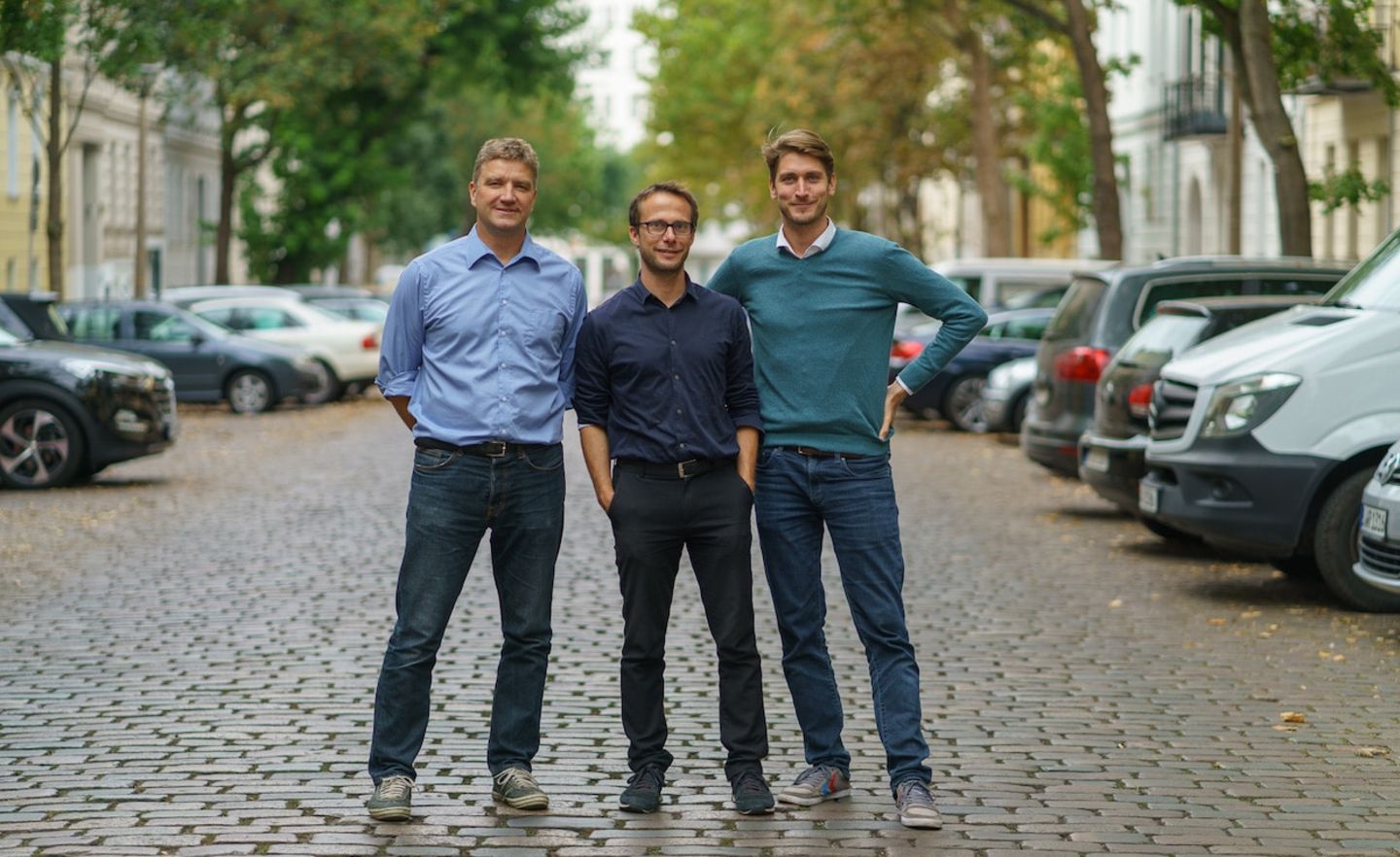 Die Ecoworks-Gründer Michael Vahrenkamp, Emanuel Heisenberg, Kristofer Fichtner (von links).