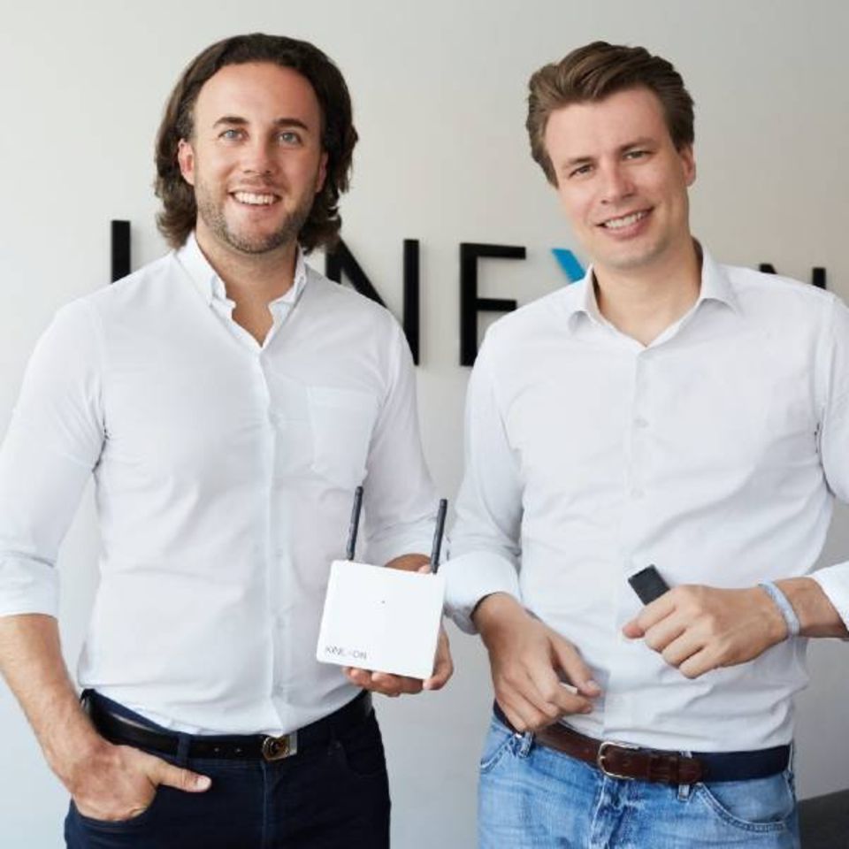 Kinexon-Gründer Oliver Tranchera (l.) und Alexander Hüttenbrink