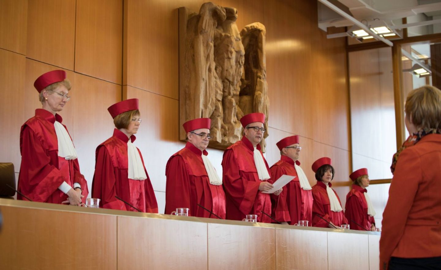 Der erste Senat des Bundesverfassungsgericht verkündet ein Urteil (Archivbild)