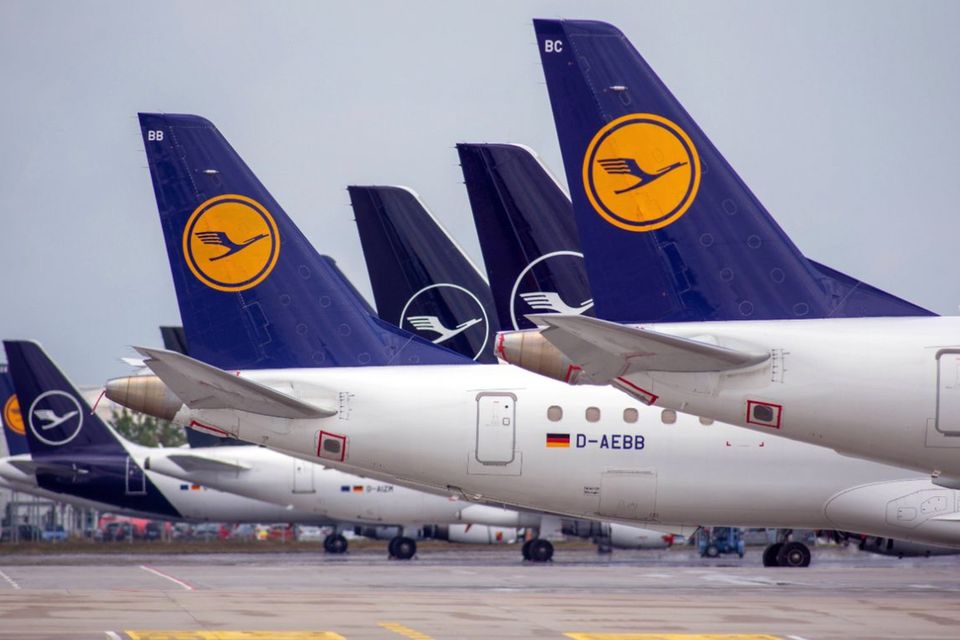 Lufthansa-Maschinen am Flughafen München