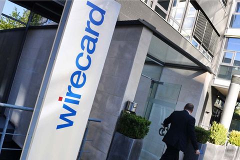 Eingang zum Wirecard-Firmensitz in Aschheim bei München
