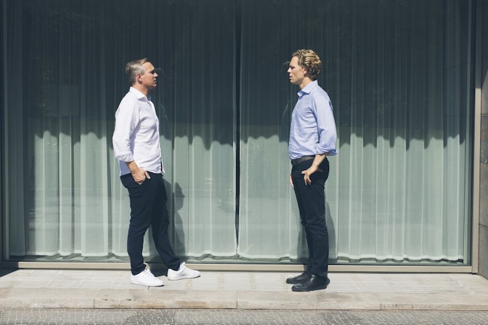 Liqid-Chef Christian Schneider-Sickert (links) und Erik Podzuweit, Gründer von Scalable Capital (rechts).