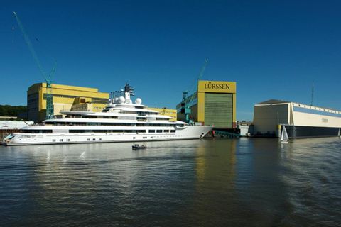 Die Lürssen-Werft in Bremen