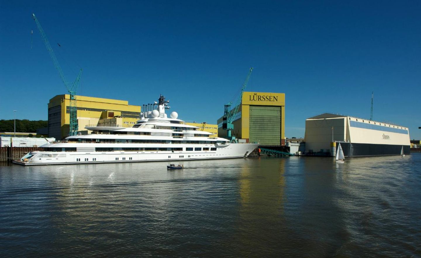 Die Lürssen-Werft in Bremen