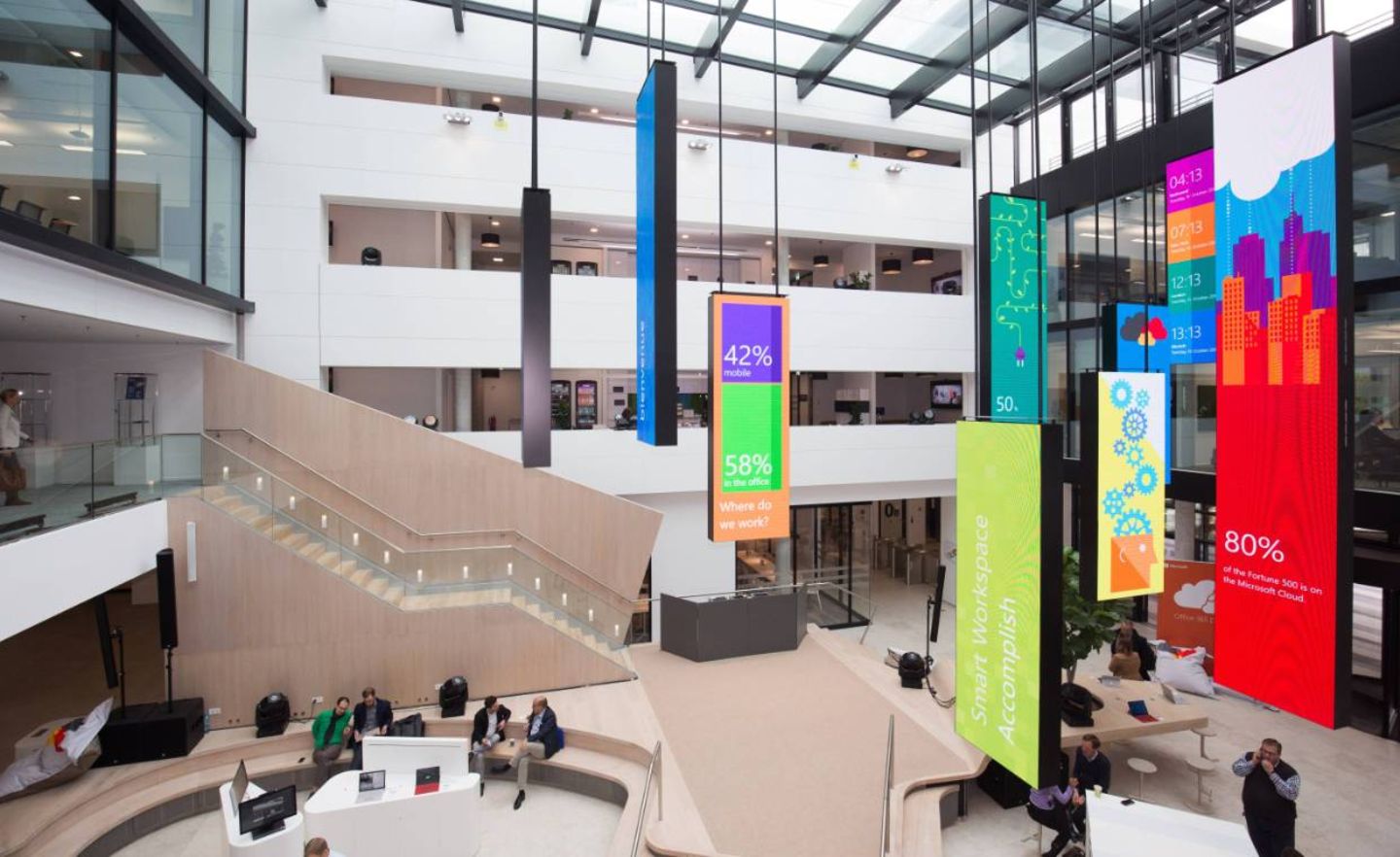 Blick in die Deutschland-Zentrale von Microsoft in München