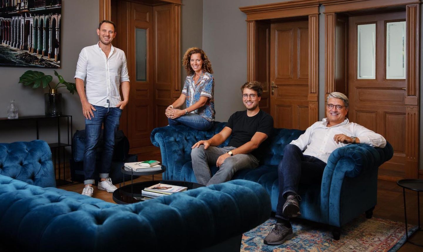Das Banxware-Gründerteam mit (von links) Fabian Heiß, Miriam Wohlfarth, Aurel Stenzel und Jens Röhrborn.