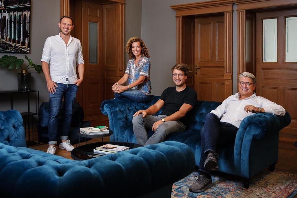 Das Banxware-Gründerteam mit (von links) Fabian Heiß, Miriam Wohlfarth, Aurel Stenzel und Jens Röhrborn.