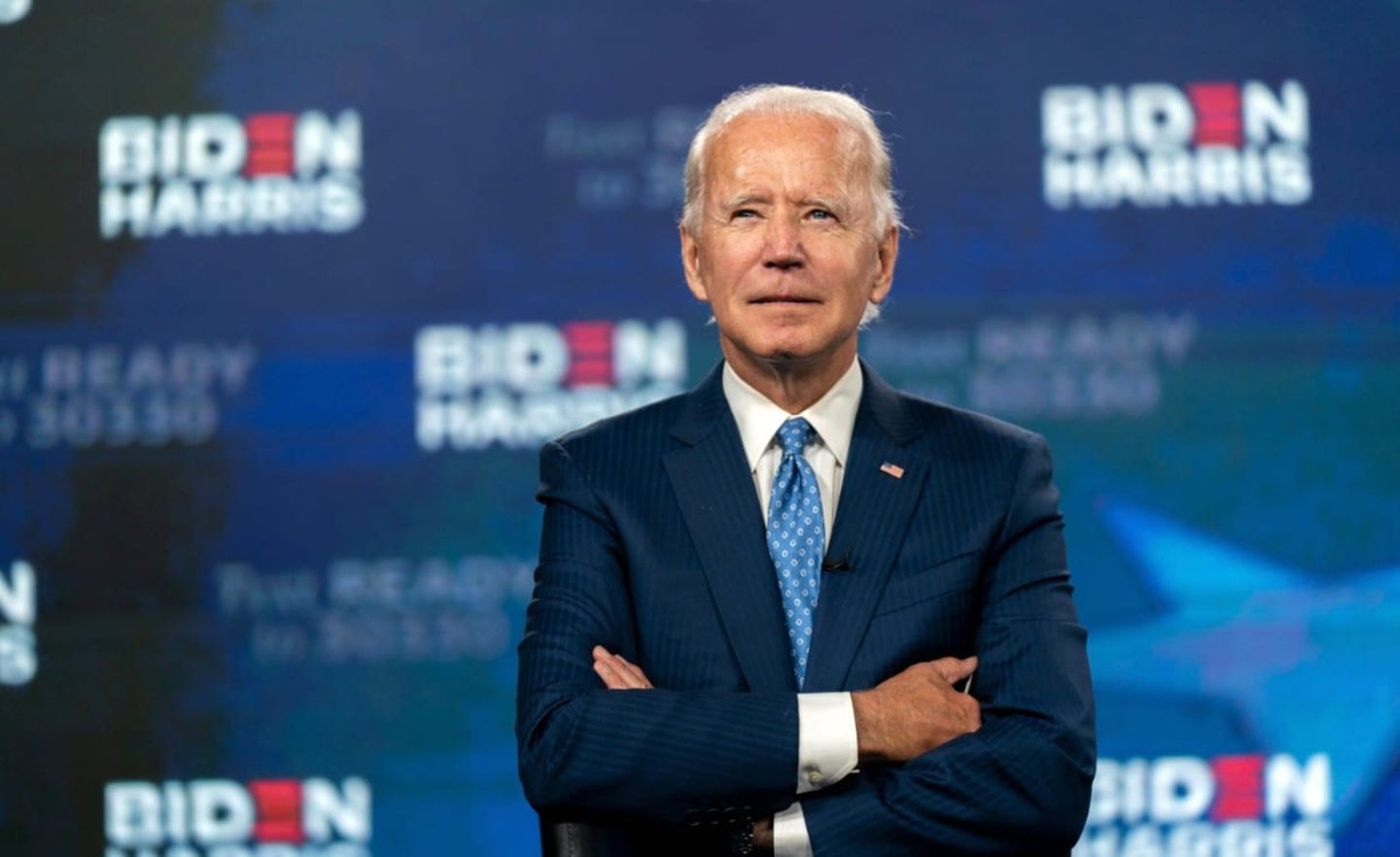 Zwinkert er nach links oder rechts? Präsidentschaftskandidat Joe Biden hält seine politischen Signale lieber uneindeutig