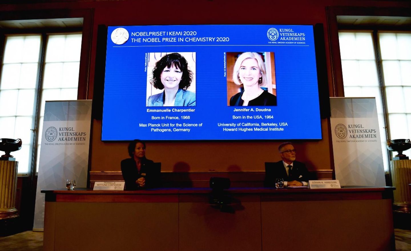 Emmanuelle Charpentier aus Frankreich und Jennifer Doudna aus den USA erhalten den Chemie-Nobelpreis für die Entdeckung der Gen-Schere