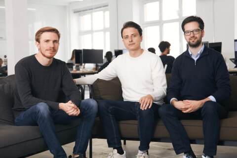 Trade-Republic-Gründer Marco Cancellieri, Christian Hecker und Thomas Pischke (von links).