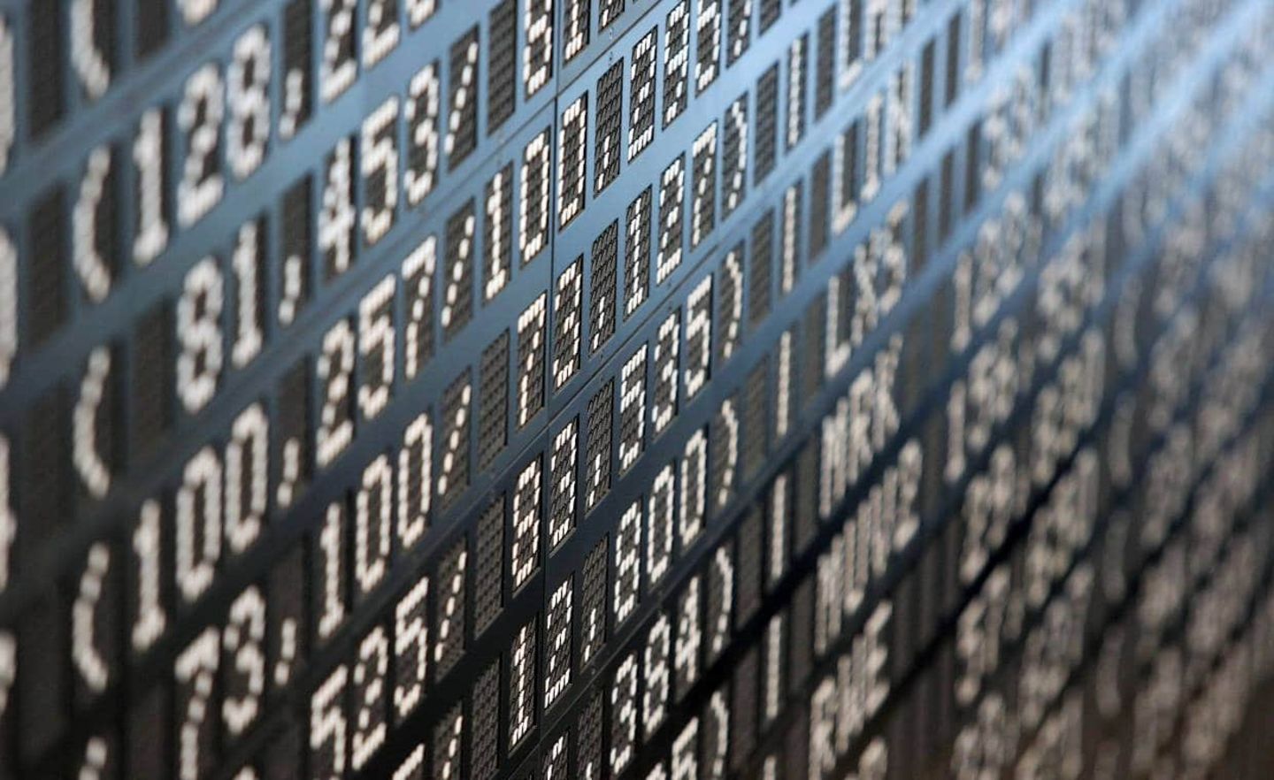 Kurstafel an der Frankfurter Börse