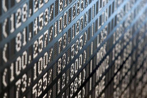 Kurstafel an der Frankfurter Börse