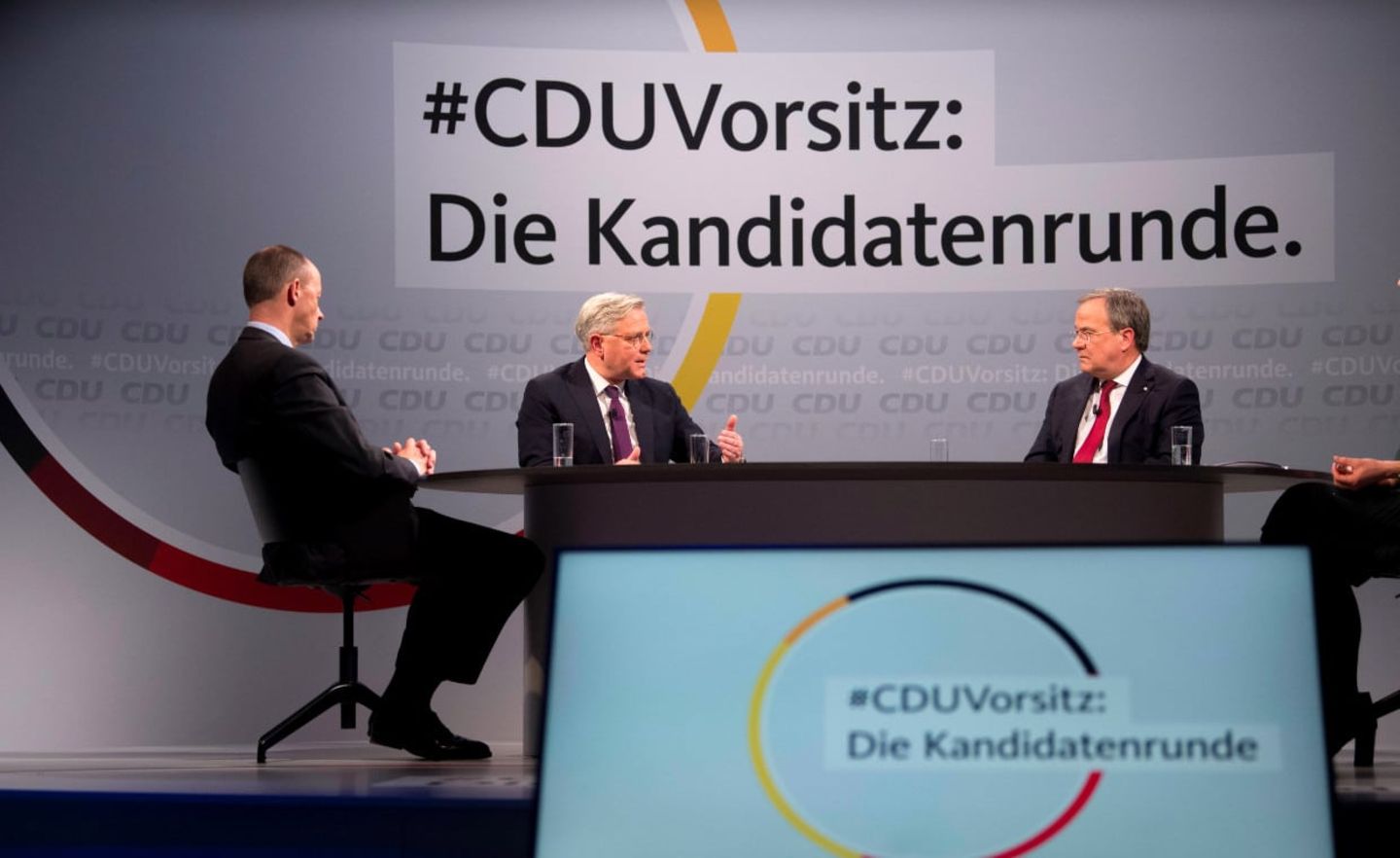 Bei den Debatten gab es viel Einigkeit zwischen Merz, Röttgen und Laschet.