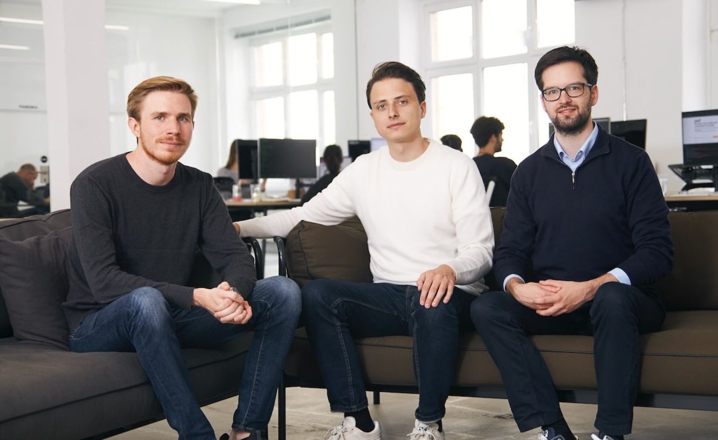 Die Trade-Republic-Gründer Marco Cancellieri, Christian Hecker und Thomas Pischke (von links)