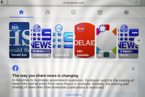 Facebook sperrte zwischenzeitlich australische Medieninhalte
