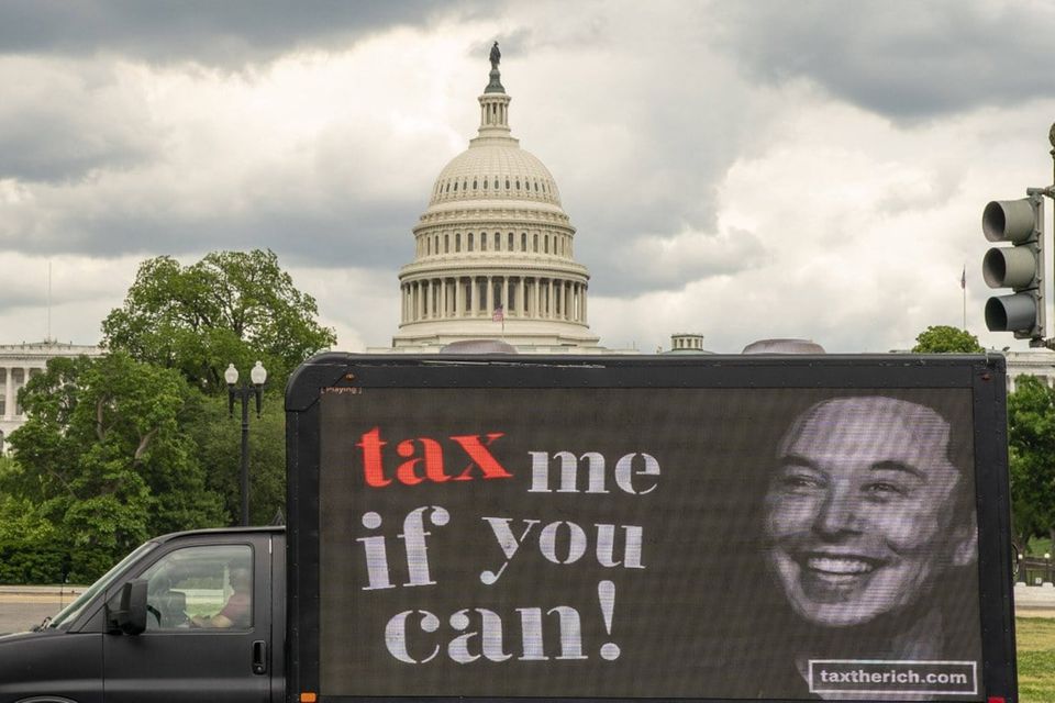 In den USA fordert die Kampagne „Tax the Rich“ eine höhere Besteuerung von Superreichen wie Tesla-Chef Elon Musk