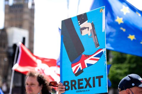 Die britischen EU-Anhänger haben die Hoffnung nicht aufgegeben. Vergangene Woche protestierten sie in London gegen die in ihren Augen korrupte Regierung