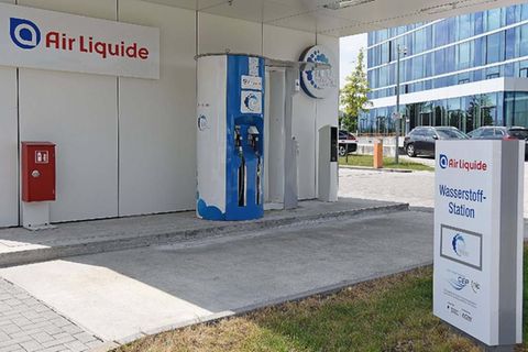 Eine Wasserstoff-Station von Air Liquide in Offenbach am Main