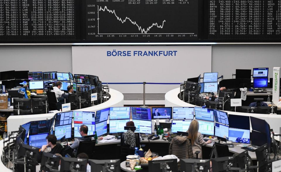 Handelssaal an der Frankfurter Börse